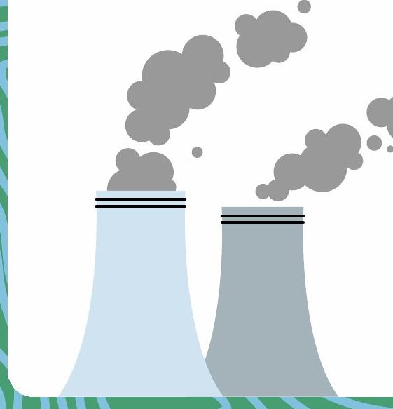 Chimeneas industriales echando humo